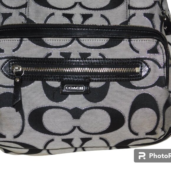 Coach Daisy Outline Signature Metallic Backpack - Picture 9 of 15